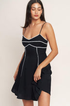 ALL EYES ON YOU WOVEN MINI DRESS Flying Tomato