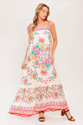 SUMMER GLOW IVORY WOVEN MAXI DRESS Flying Tomato