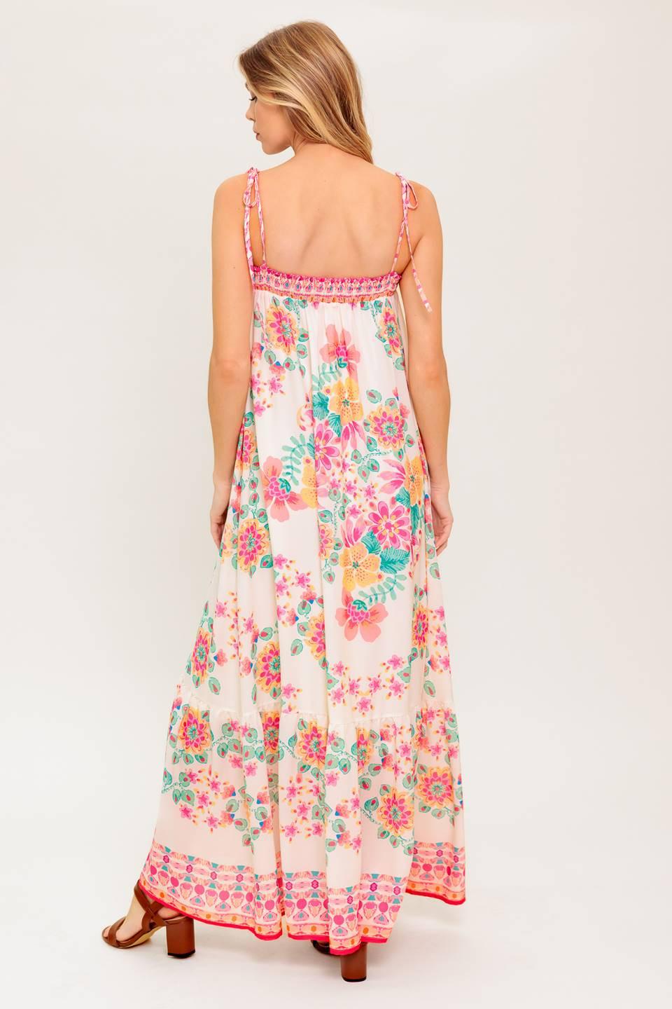 SUMMER GLOW IVORY WOVEN MAXI DRESS Flying Tomato