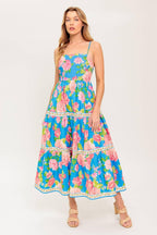 DAYLIGHT MUSE WOVEN MIDI DRESS Flying Tomato