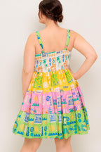 OUT OF OFFICE GREEN WOVEN MINI DRESS Flying Tomato
