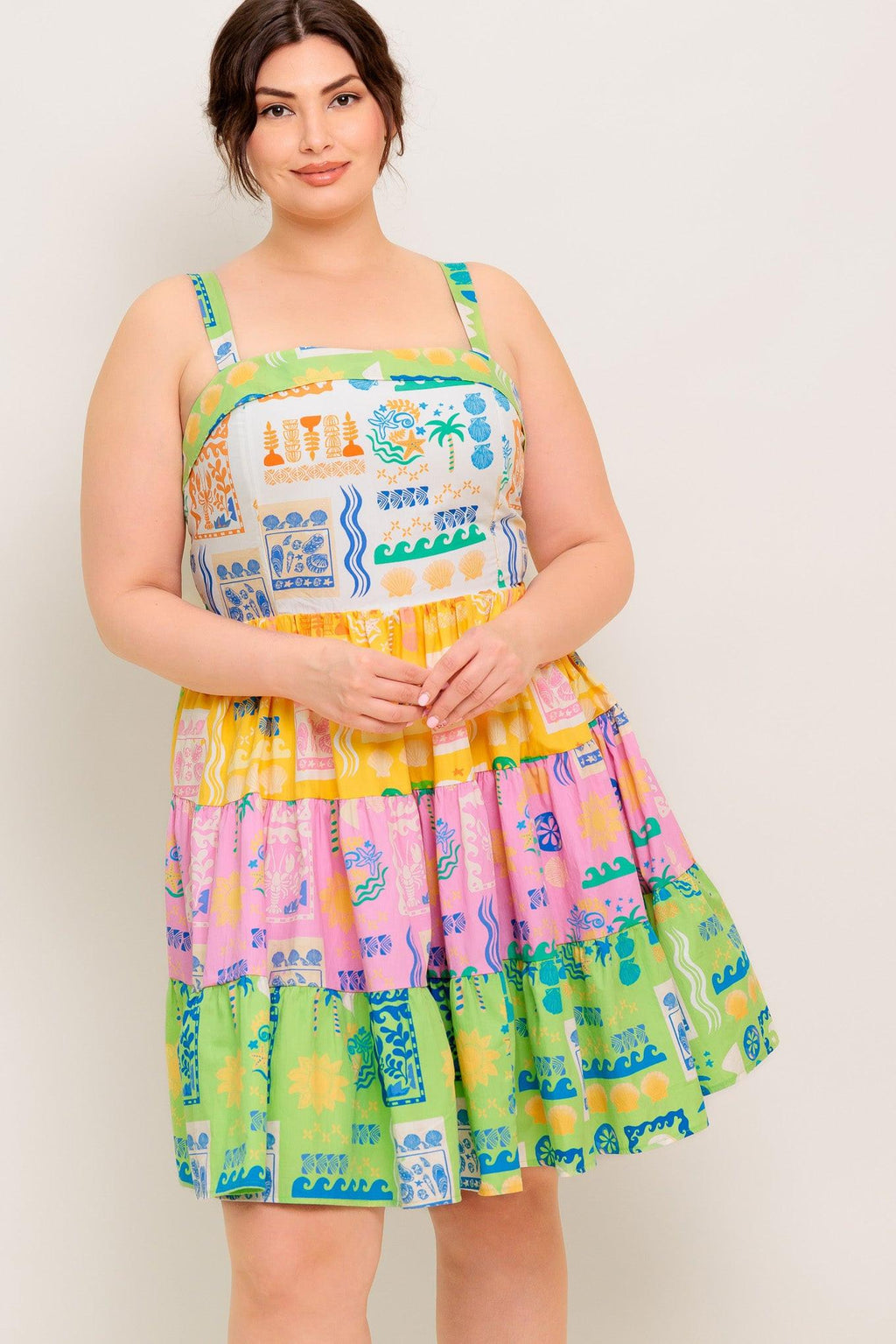 OUT OF OFFICE GREEN WOVEN MINI DRESS Flying Tomato