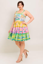 OUT OF OFFICE GREEN WOVEN MINI DRESS Flying Tomato