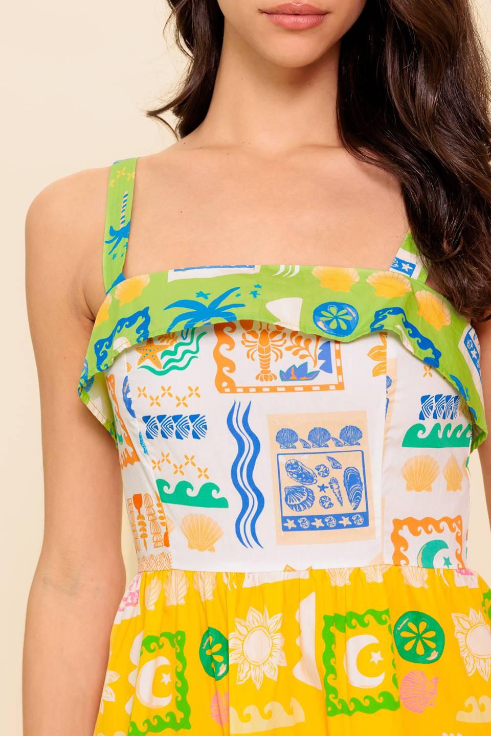 OUT OF OFFICE GREEN WOVEN MINI DRESS Flying Tomato