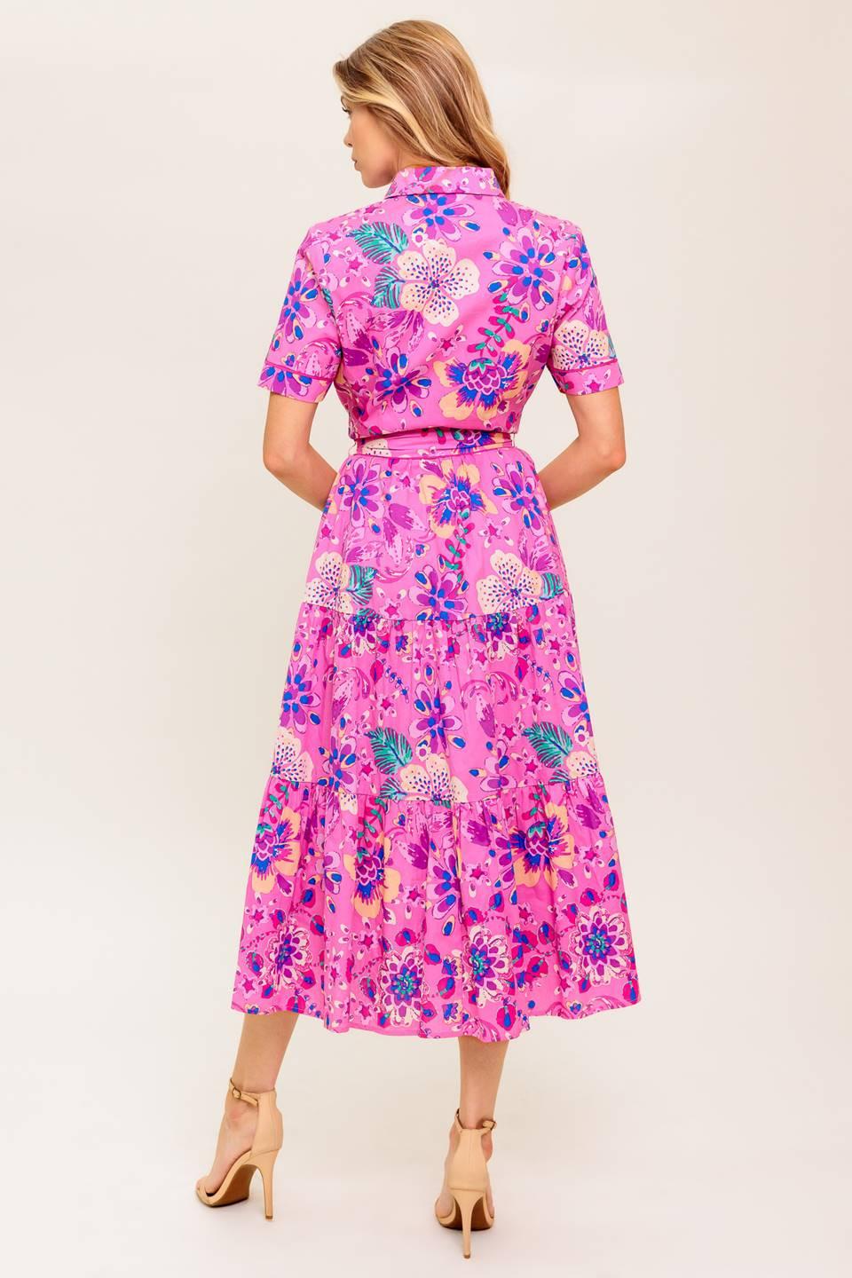 CELESTIAL SKIES WOVEN MIDI DRESS Flying Tomato