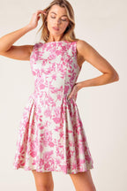 ADVENTURE ISLAND PINK WOVEN MINI DRESS Flying Tomato