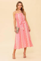 TAILOR MADE FOR YOU WOVEN LACE MIDI DRESS Flying Tomato