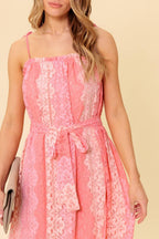 TAILOR MADE FOR YOU WOVEN LACE MIDI DRESS Flying Tomato