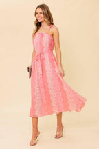 TAILOR MADE FOR YOU WOVEN LACE MIDI DRESS Flying Tomato