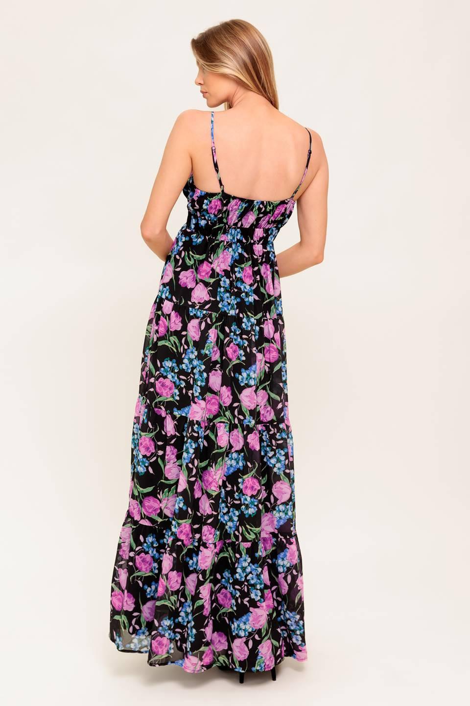 PURE SUNSHINE BLACK WOVEN MAXI DRESS Flying Tomato