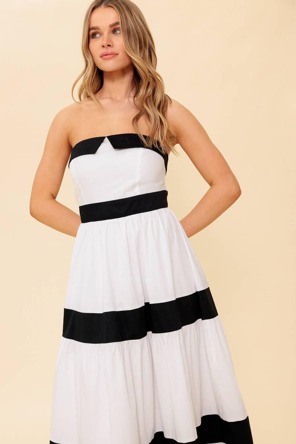 YOURS TO KEEP COLOR BLOKED MAXI DRESS Flying Tomato