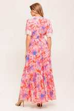 MINIMAL BLOOM WOVEN MAXI DRESS Flying Tomato