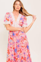 MINIMAL BLOOM WOVEN MAXI DRESS Flying Tomato
