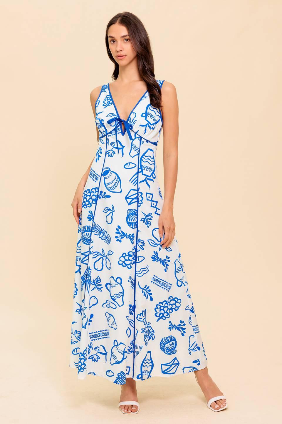 ITALIAN SUMMER WOVEN ANKLE DRESS Flying Tomato