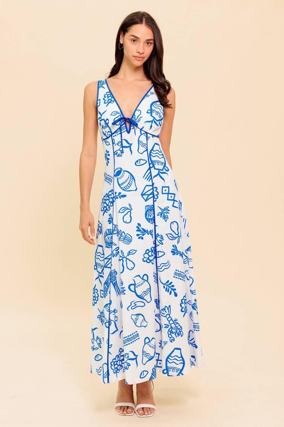 ITALIAN SUMMER WOVEN ANKLE DRESS Flying Tomato