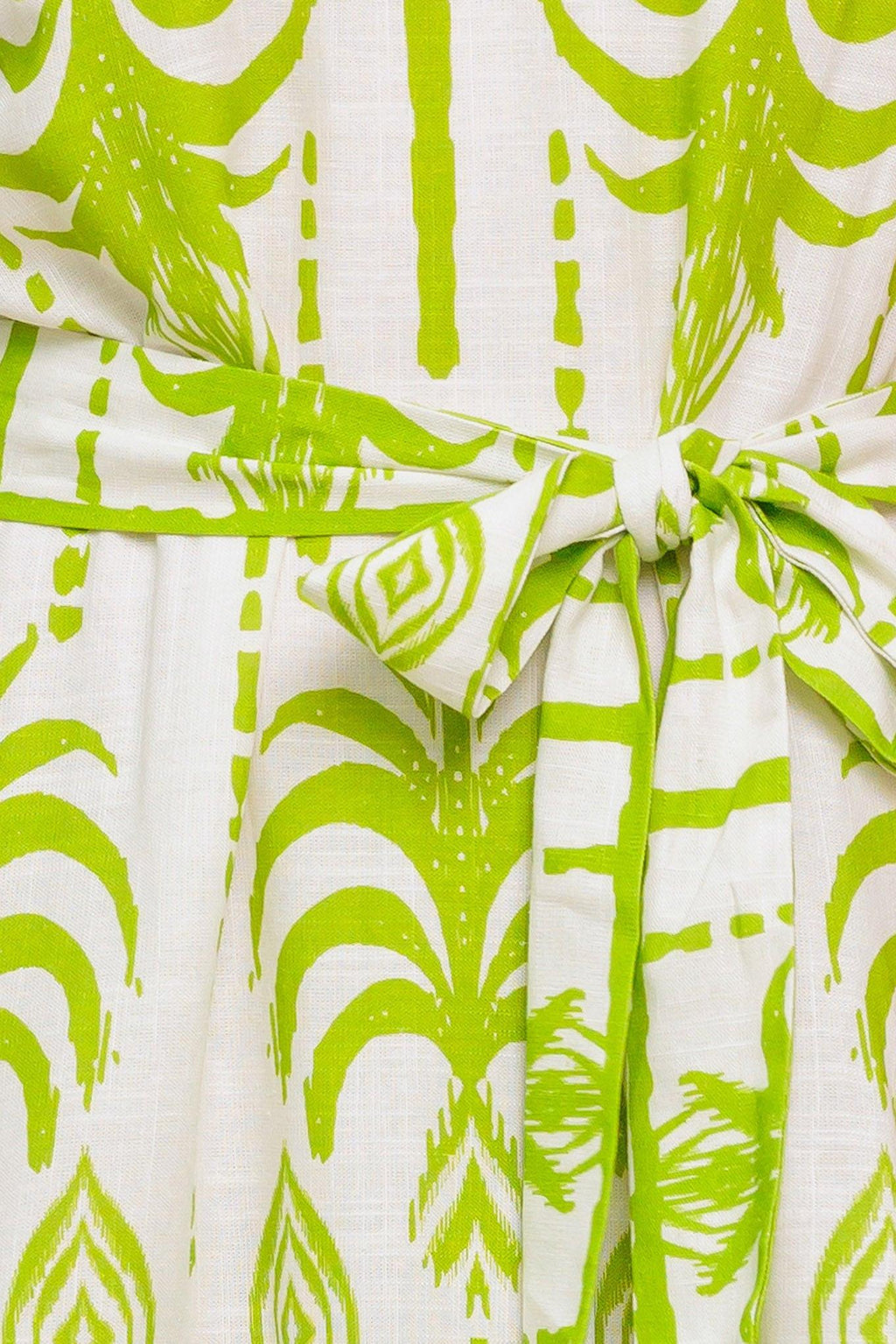 SUNDOWN CHARM GREEN WOVEN MINI DRESS Flying Tomato