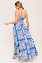 LASTING MAGIC BLUE WOVEN MAXI DRESS Flying Tomato
