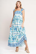 WALKING ON THE COAST WOVEN MAXI DRESS Flying Tomato