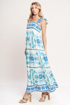 WALKING ON THE COAST WOVEN MAXI DRESS Flying Tomato