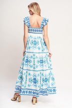 WALKING ON THE COAST WOVEN MAXI DRESS Flying Tomato