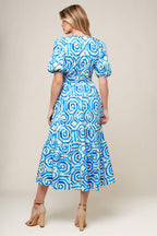 SEASONALLY LOVELY WOVEN MIDI DRESS Flying Tomato