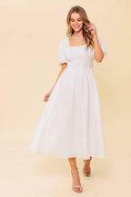 SLEEK DEDICATION IVORY WOVEN MDI DRESS Flying Tomato