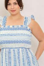 MIDSUMMER PETALS WOVEN MIDI DRESS Flying Tomato