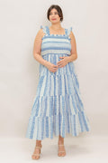 MIDSUMMER PETALS WOVEN MIDI DRESS Flying Tomato