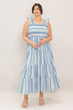 MIDSUMMER PETALS WOVEN MIDI DRESS Flying Tomato