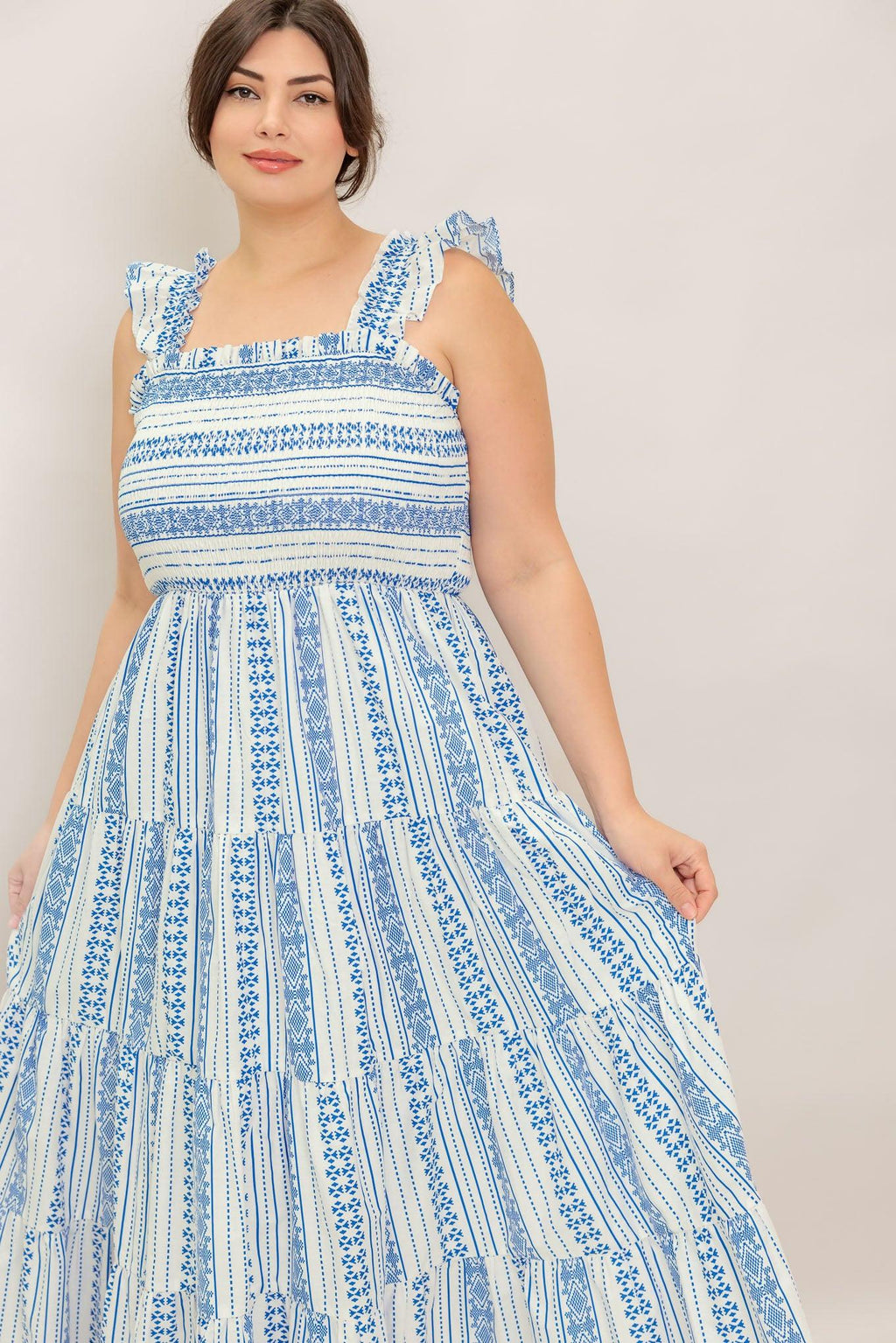 MIDSUMMER PETALS WOVEN MIDI DRESS Flying Tomato