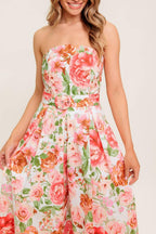 BLUSHING DAWN PINK WOVEN MIDI DRESS Flying Tomato