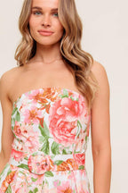 BLUSHING DAWN PINK WOVEN MIDI DRESS Flying Tomato