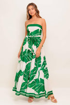 PURE MOMENT GREEN WOVEN ANKLE DRESS Flying Tomato