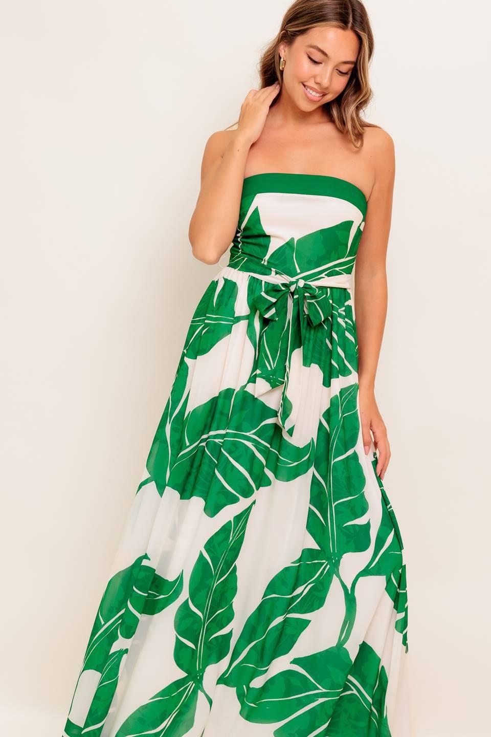 PURE MOMENT GREEN WOVEN ANKLE DRESS Flying Tomato