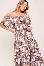LILY GARDEN LAVENDER WOVEN MIDI DRESS Flying Tomato