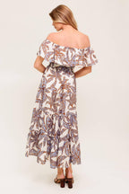 LILY GARDEN LAVENDER WOVEN MIDI DRESS Flying Tomato