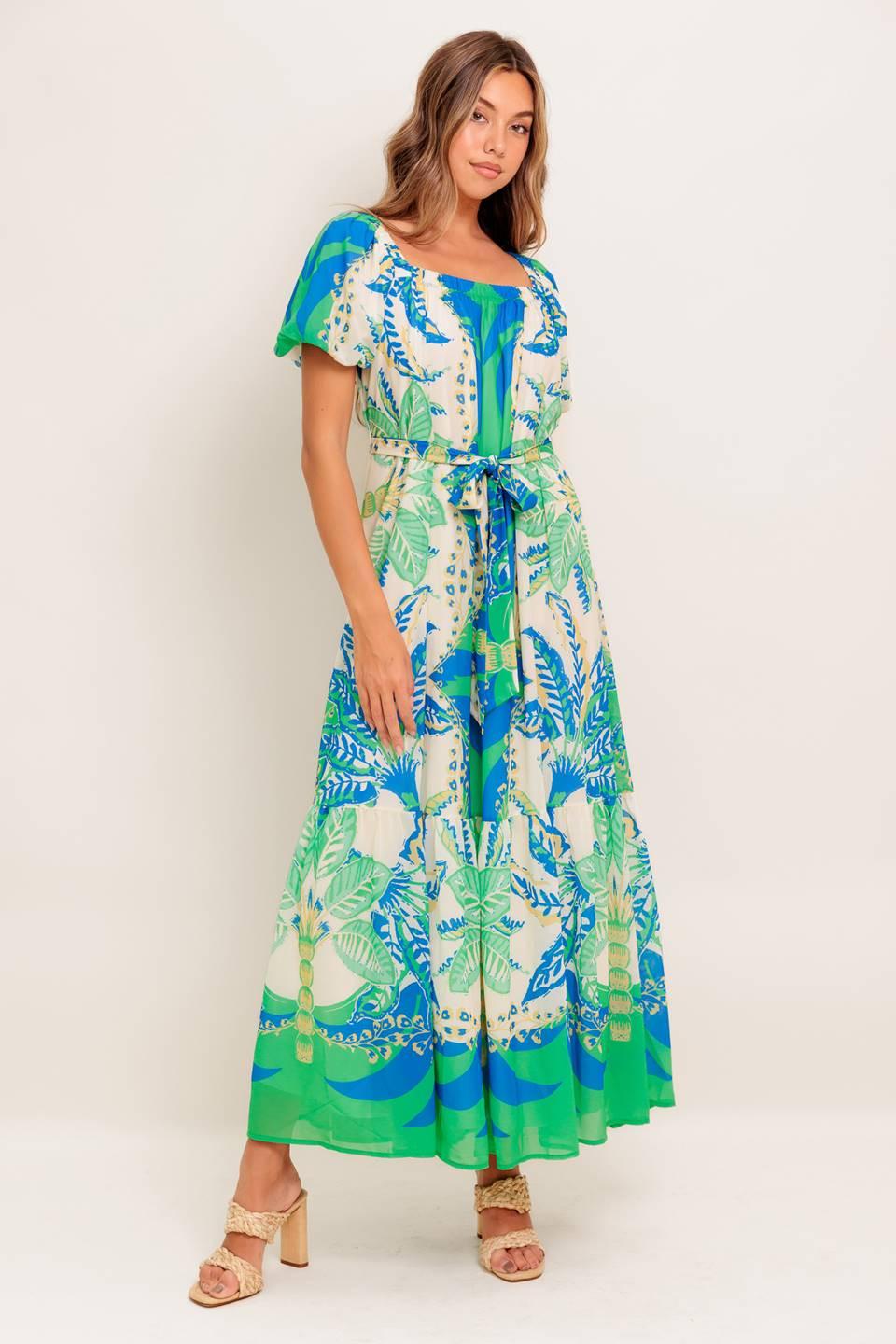PALM SPRING NIGHTS WOVEN MAXI DRESS Flying Tomato