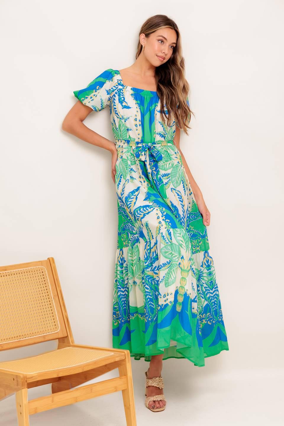 PALM SPRING NIGHTS WOVEN MAXI DRESS Flying Tomato