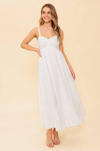 LOVE OF MINE IVORY EYELET MIDI DRESS Flying Tomato