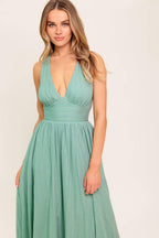 SUNSHINE ON MY MIND SAGE WOVEN MAXI DRESS Flying Tomato