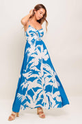 SLOW MORNINGS NAVY WOVEN MAXI DRESS Flying Tomato