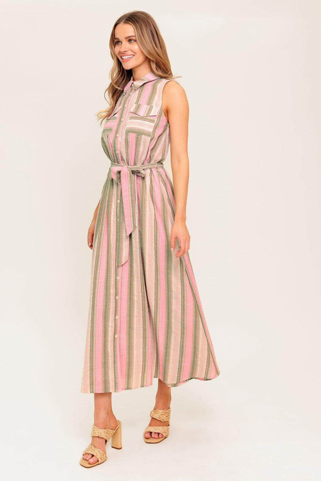 WIND ON MY SKIN WOVEN MIDI DRESS Flying Tomato