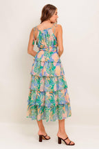 CABANA DREAMS WOVEN MIDI DRESS Flying Tomato