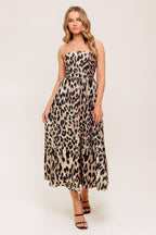 FLUTTER GLOW BALLET WOVEN MIDI DRESS Flying Tomato