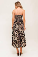 FLUTTER GLOW BALLET WOVEN MIDI DRESS Flying Tomato