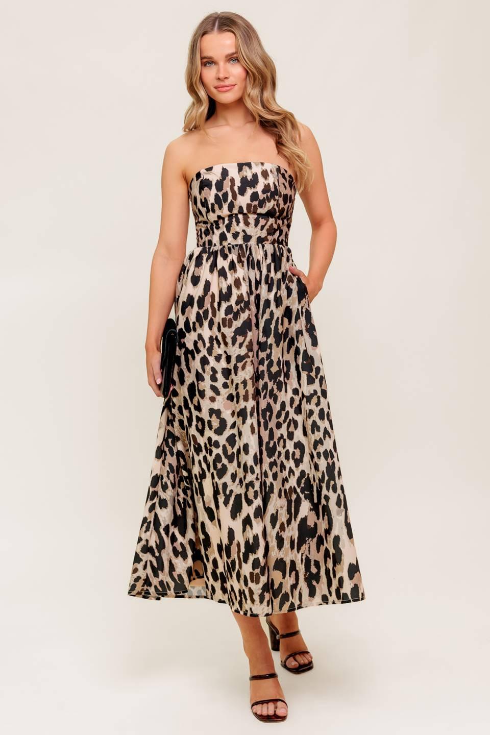 FLUTTER GLOW BALLET WOVEN MIDI DRESS Flying Tomato