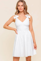 LOVABLE SPIRIT WHITE DENIM WOVEN MINI DRESS Flying Tomato