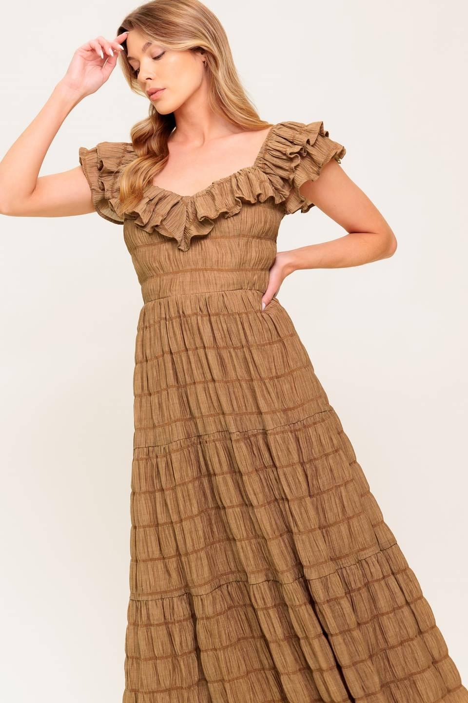 NATURAL BALANCE WOVEN MIDI DRESS Flying Tomato
