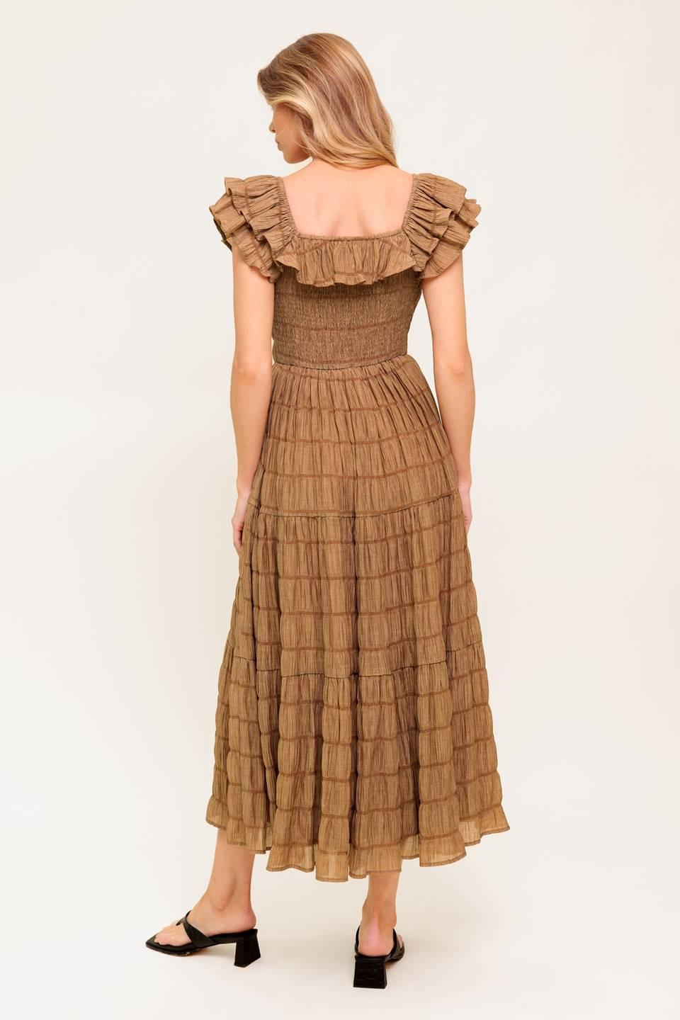 NATURAL BALANCE WOVEN MIDI DRESS Flying Tomato