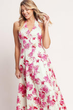 ROSY AFTERNOON WOVEN MIDI DRESS Flying Tomato